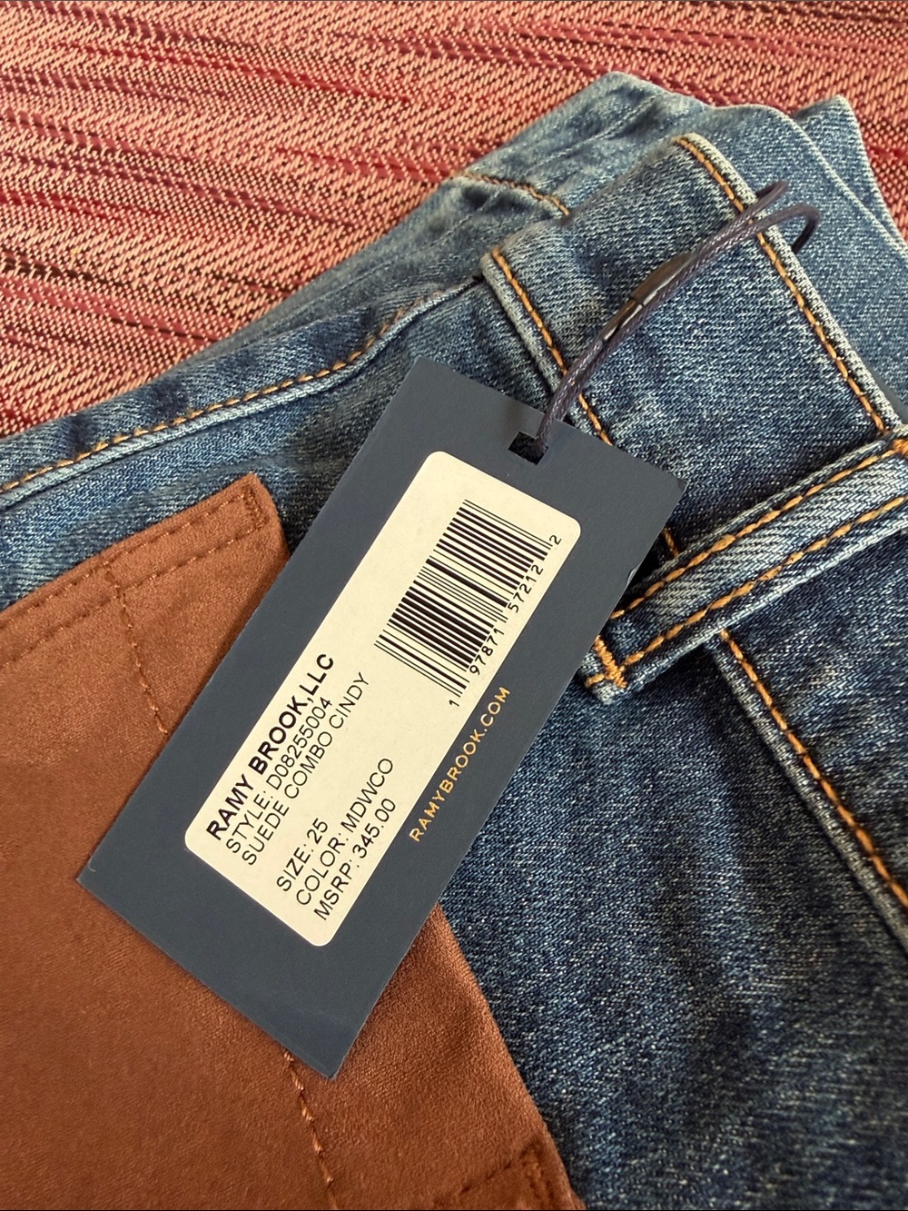 Ramy Brook Men's Medium Blue Slim Straight Jeans